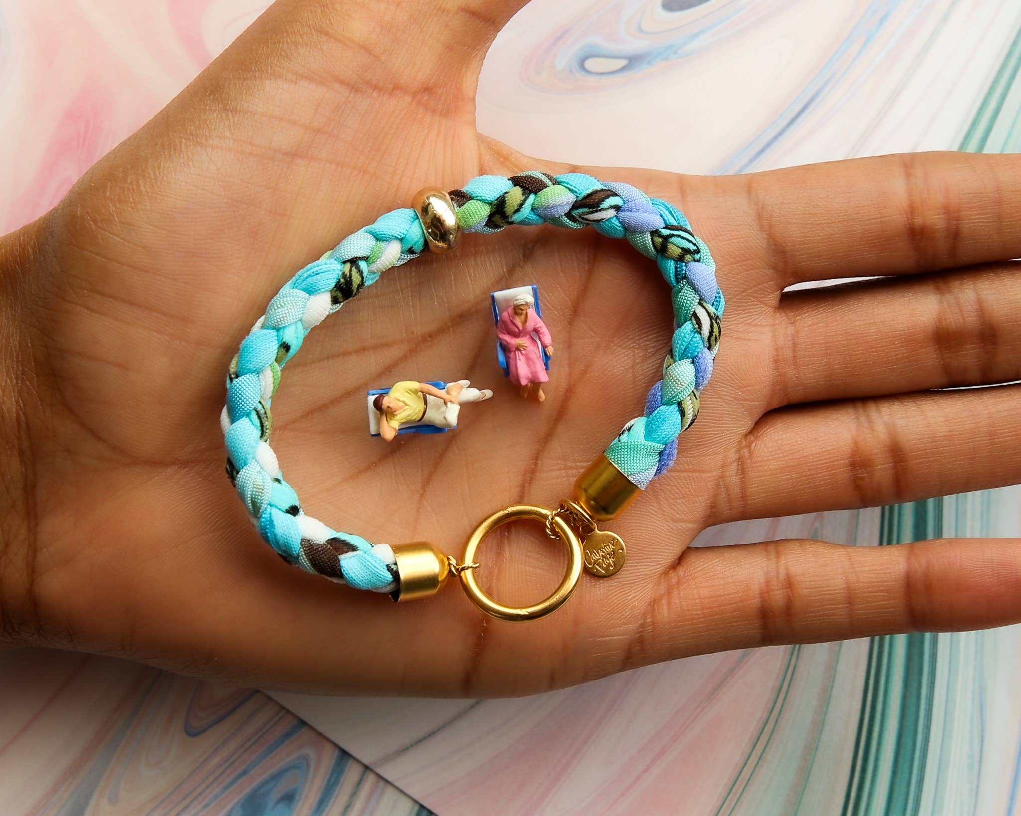 Catherine Page Jewelry - Wholesale Woven/Braided Bracelet - Ibiza Bracelet in Lagoon1