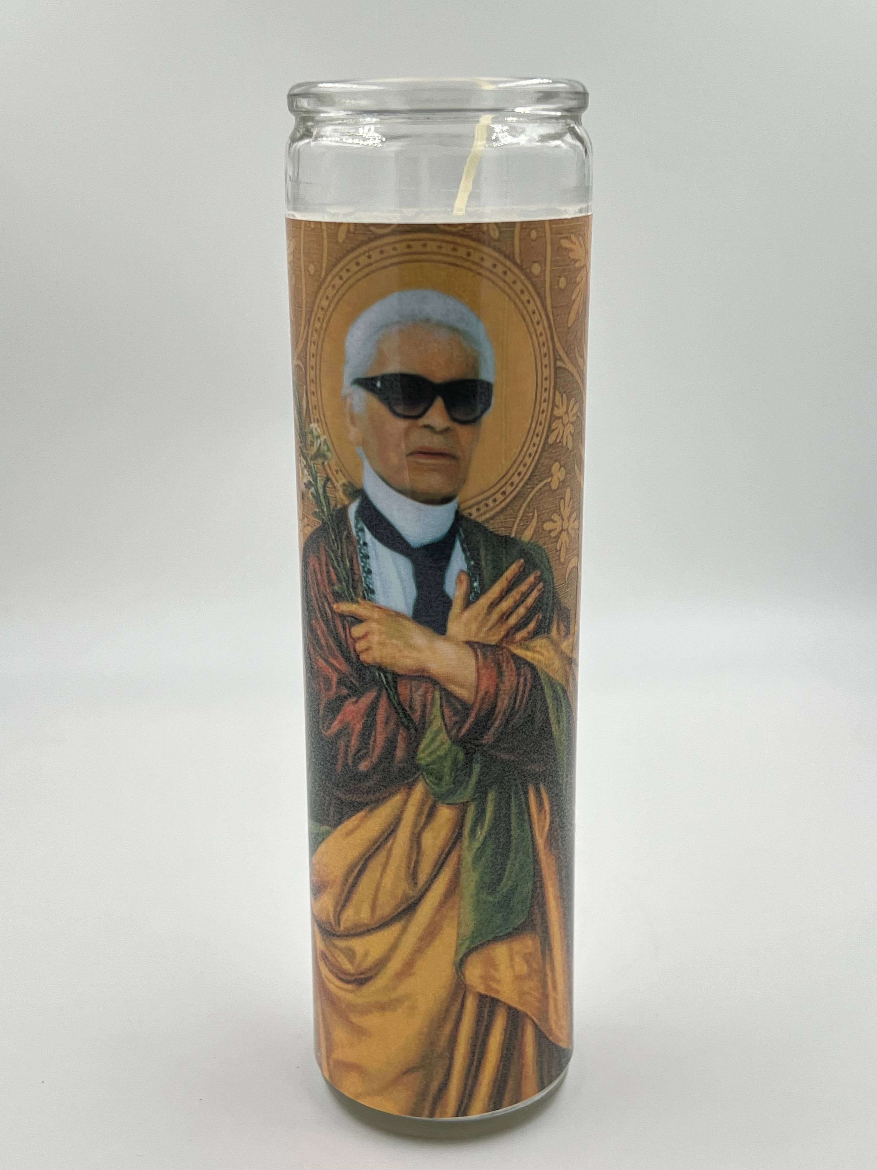 Rustbelt Cooperative - Wholesale Votive Candle - Karl Lagerfeld celebrity prayer candle0