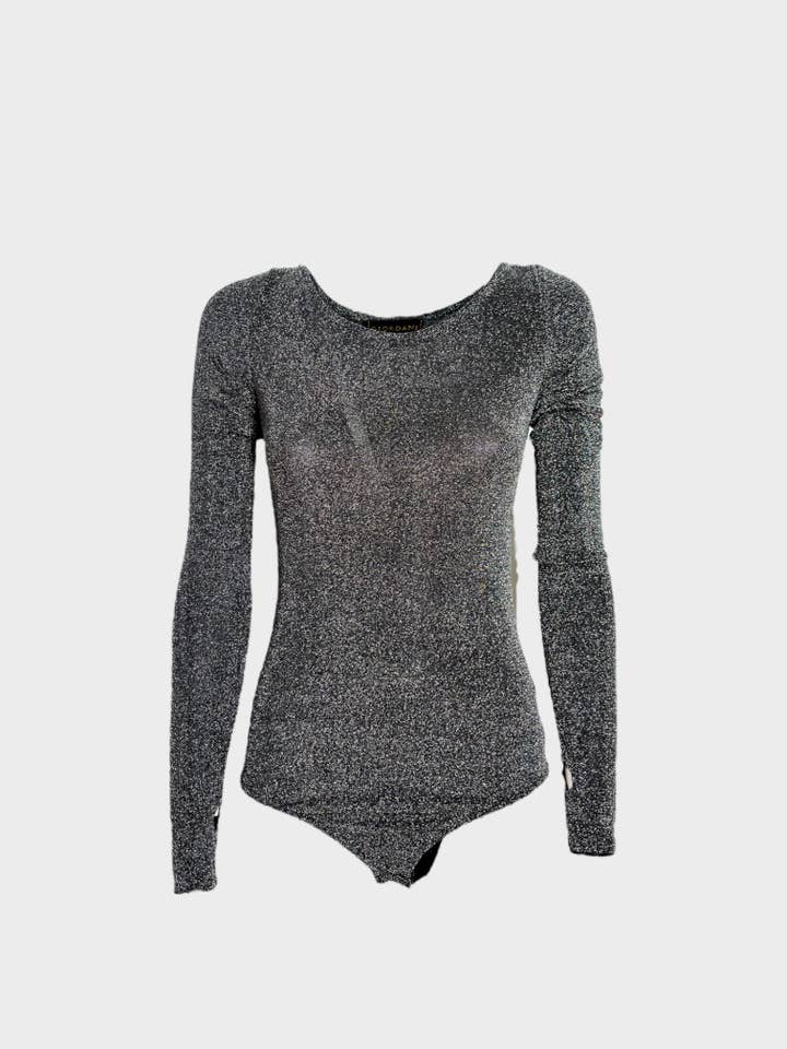lucas giordani – wholesale Knit top – Women's – Luminous Body in Cotton Blend – Glitter Design with Scoop Neck