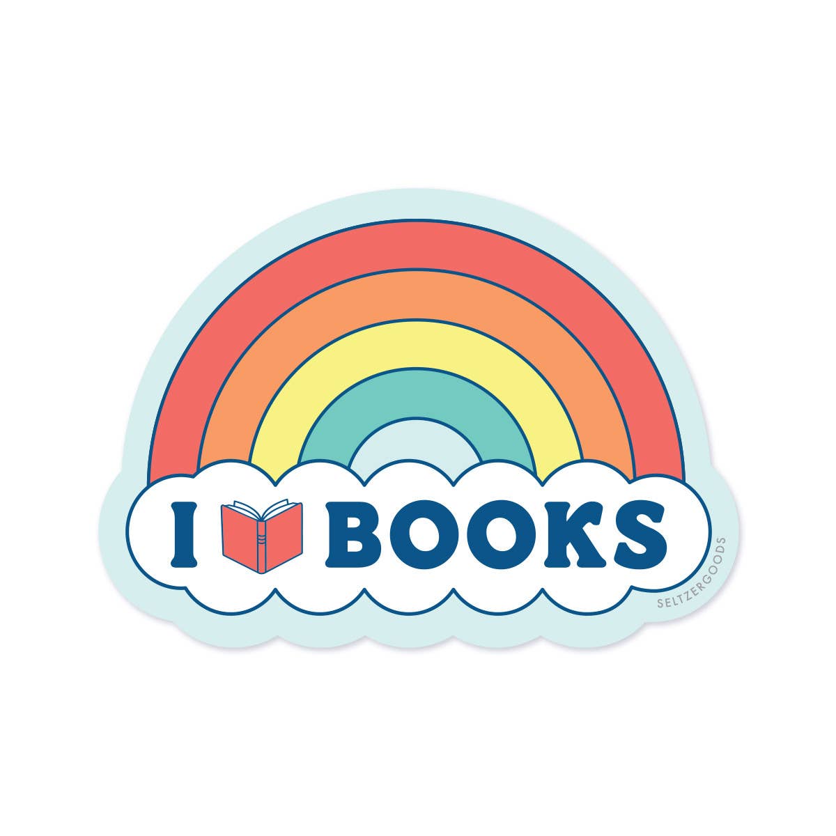 Seltzer Goods - Wholesale Sticker - Rainbow Books Sticker