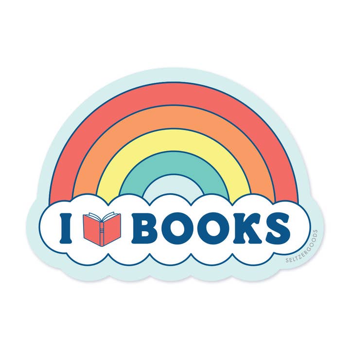 Rainbow böcker klistermärke för wholesale av Seltzer Goods