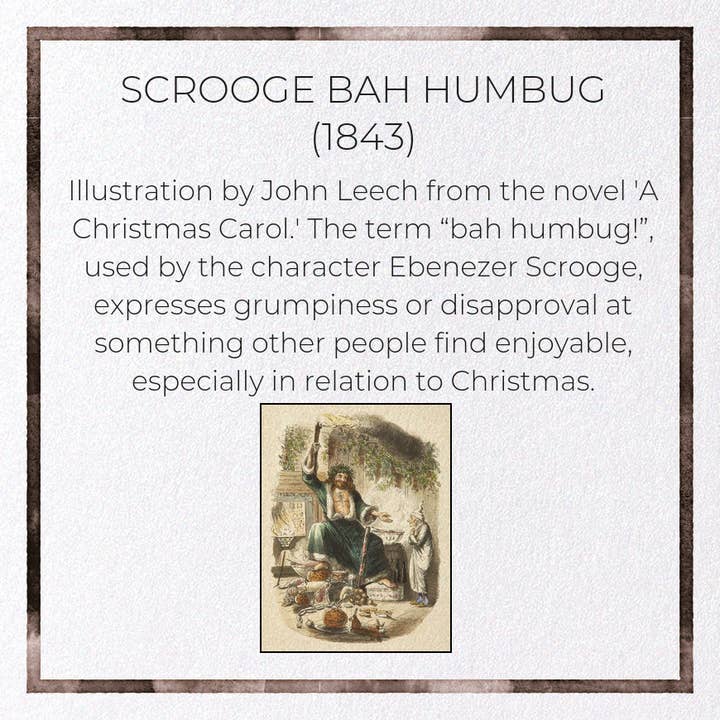 Ezen Trade - Wholesale Christmas card - SCROOGE BAH HUMBUG (1843): Victorian Greeting Card3