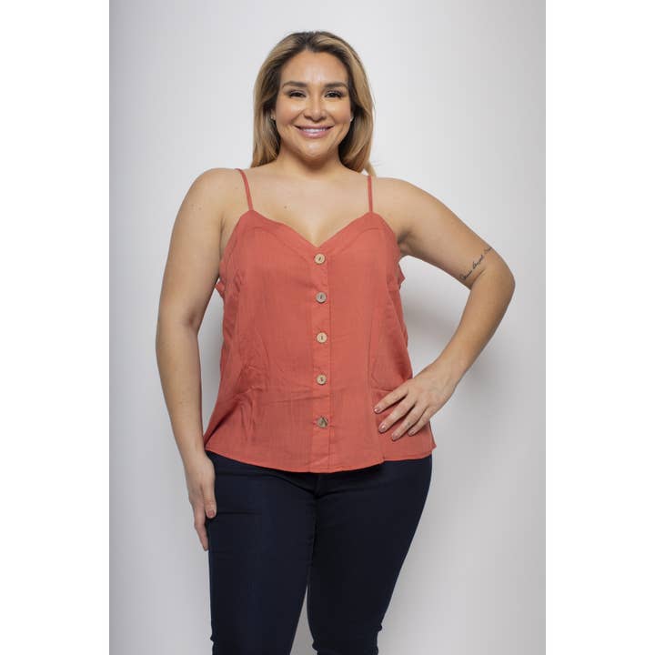 CAMISOLE BOUTONNÉE GRANDE TAILLE pour la vente par Curve Market
