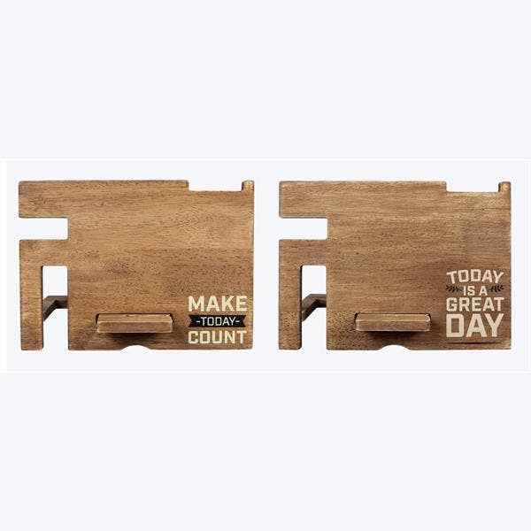 Wooden Dad Desk Organizer 2 Ast for wholesale by Young's