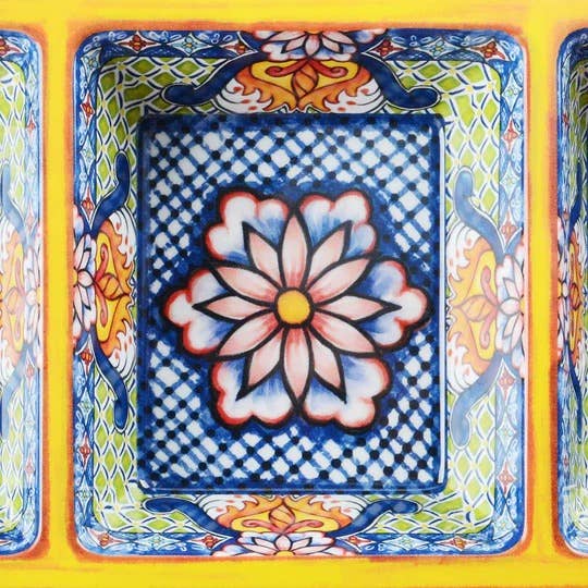 Prepara - Wholesale Serving Tray - 3-Section Tray - Yellow1