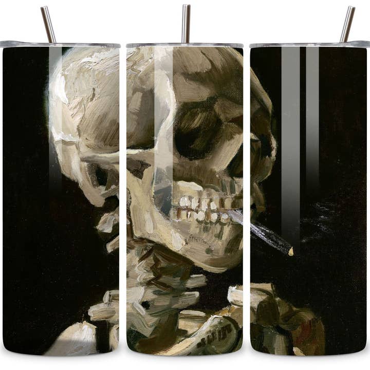 Picasso Skull 20 oz. Stainless Steel Tumbler for wholesale by Sister Ray