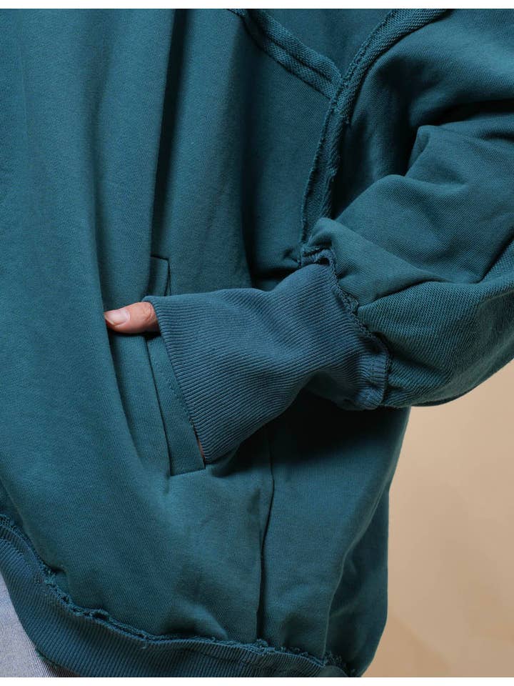 Sweetkama - Wholesale Jacket - Women's - Ladies Solid Color Hood Slouchy Jacket SKT5219