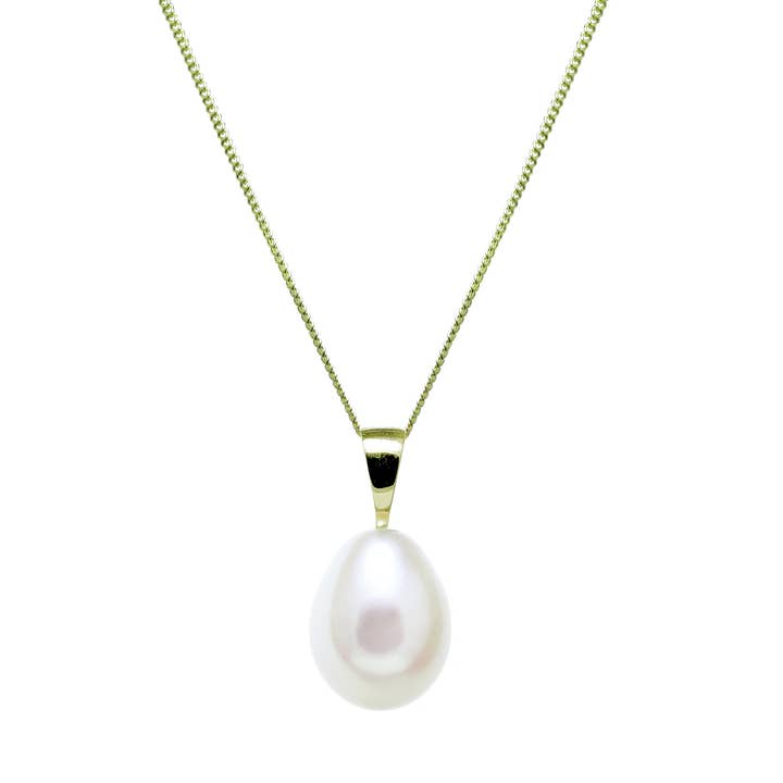 Gold Teardrop Pearl Pendant for wholesale by Kirsty Taylor Goldsmiths