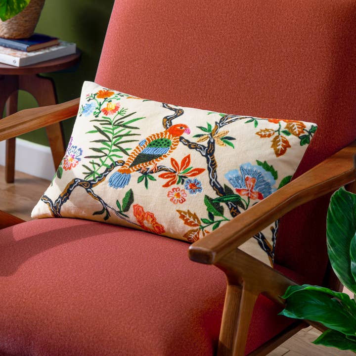 Sittacula Embroidered Cushion Multi and other Purchase Wholesale mangime uccelli fai da te. Free Returns & Net 60 Terms on Faire trending on Faire.