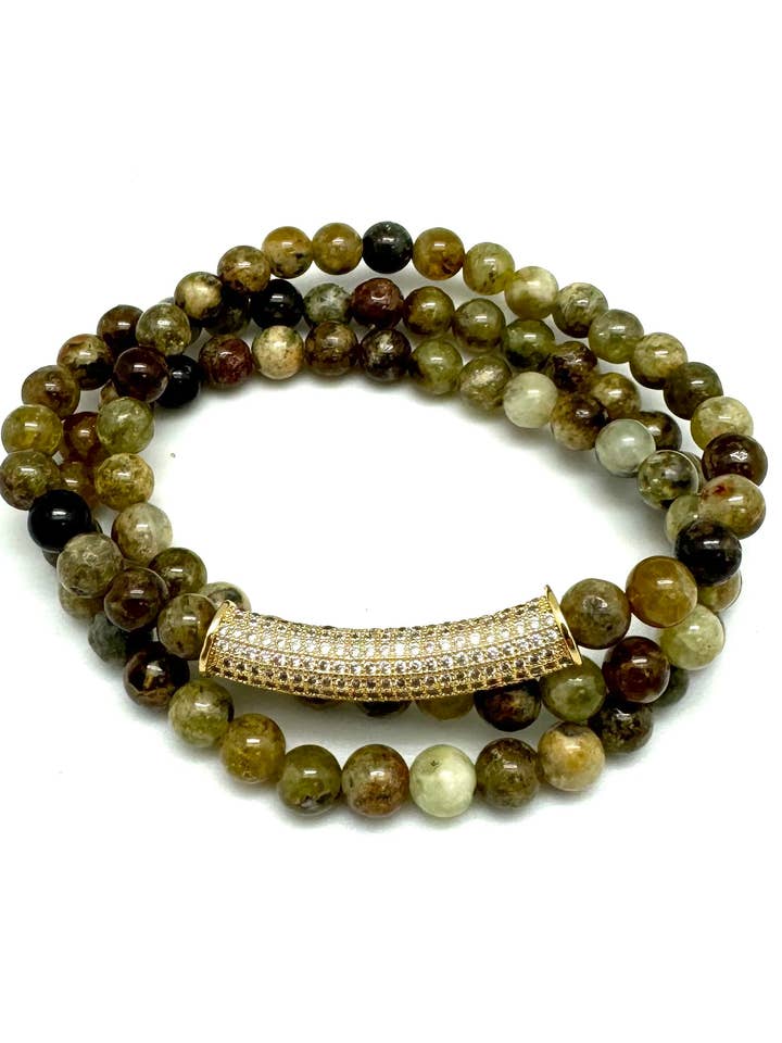 Bar armband - mossgranat / guld för wholesale av In2 design