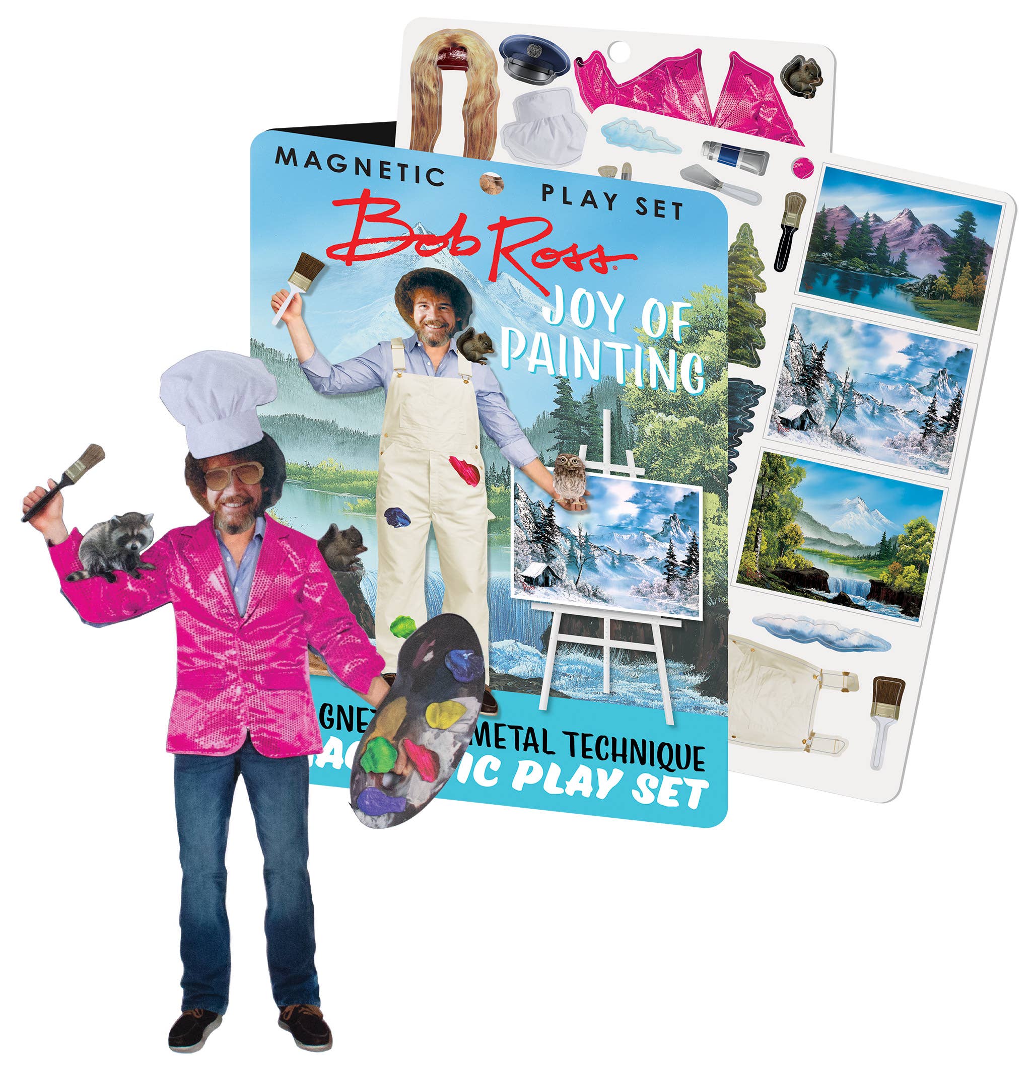 Unemployed Philosophers Guild - Wholesale Magnet - Bob Ross Joy of Painting Magnetic Dress Up Set2