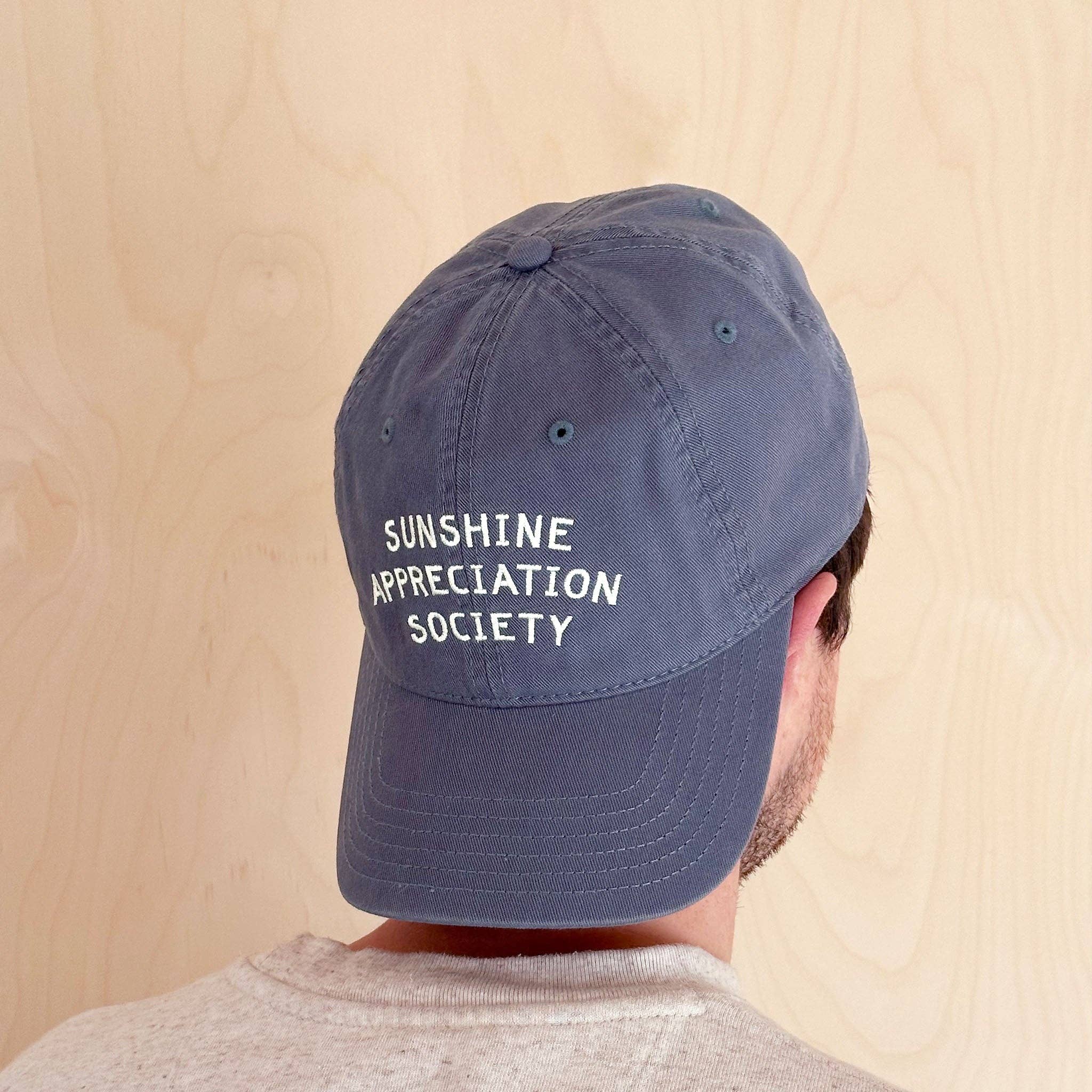 Alphabet Bags - Wholesale Baseball Cap - Unisex - Sunshine Appreciation Society - Cotton Baseball Cap - Vintage Blue5