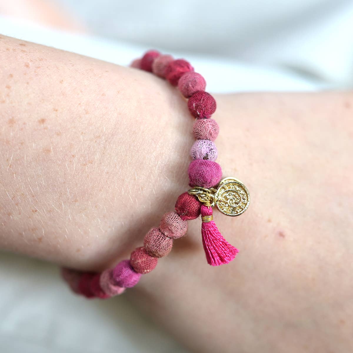 WorldFinds - Wholesale Beaded Bracelet - Compassion • Kantha Connection Bracelet2