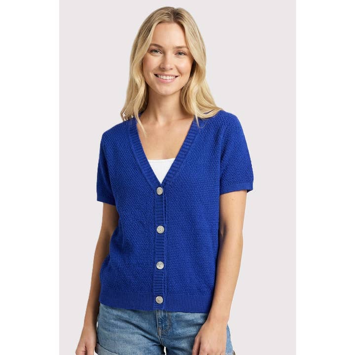 BUTTON DOWN WAFFLE SWEATER CARDIGAN for wholesale by STACCATO