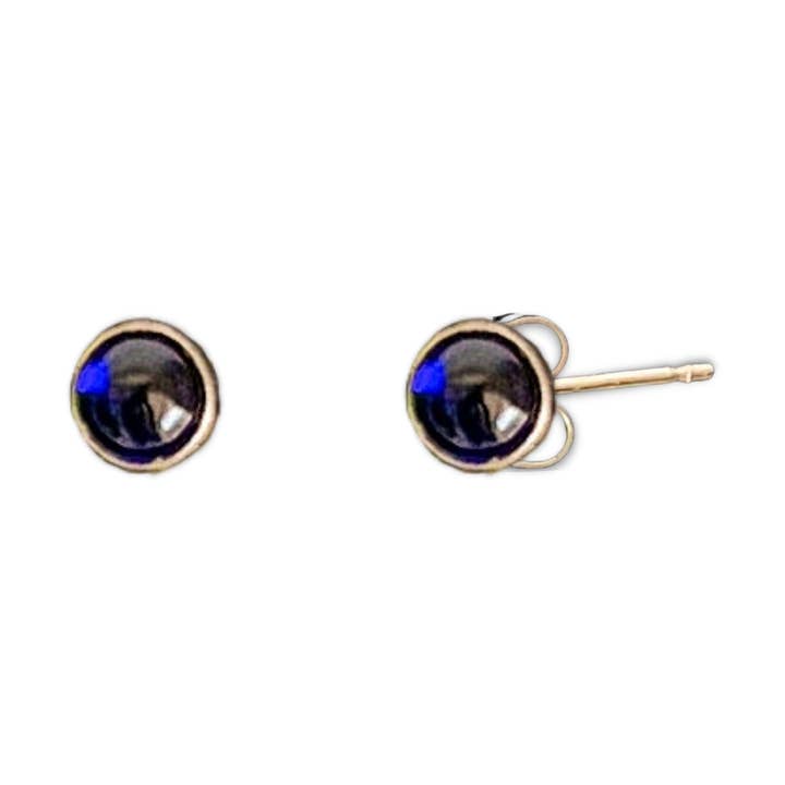 Petite Blue Sapphire Studs for wholesale by Nueva Luxe
