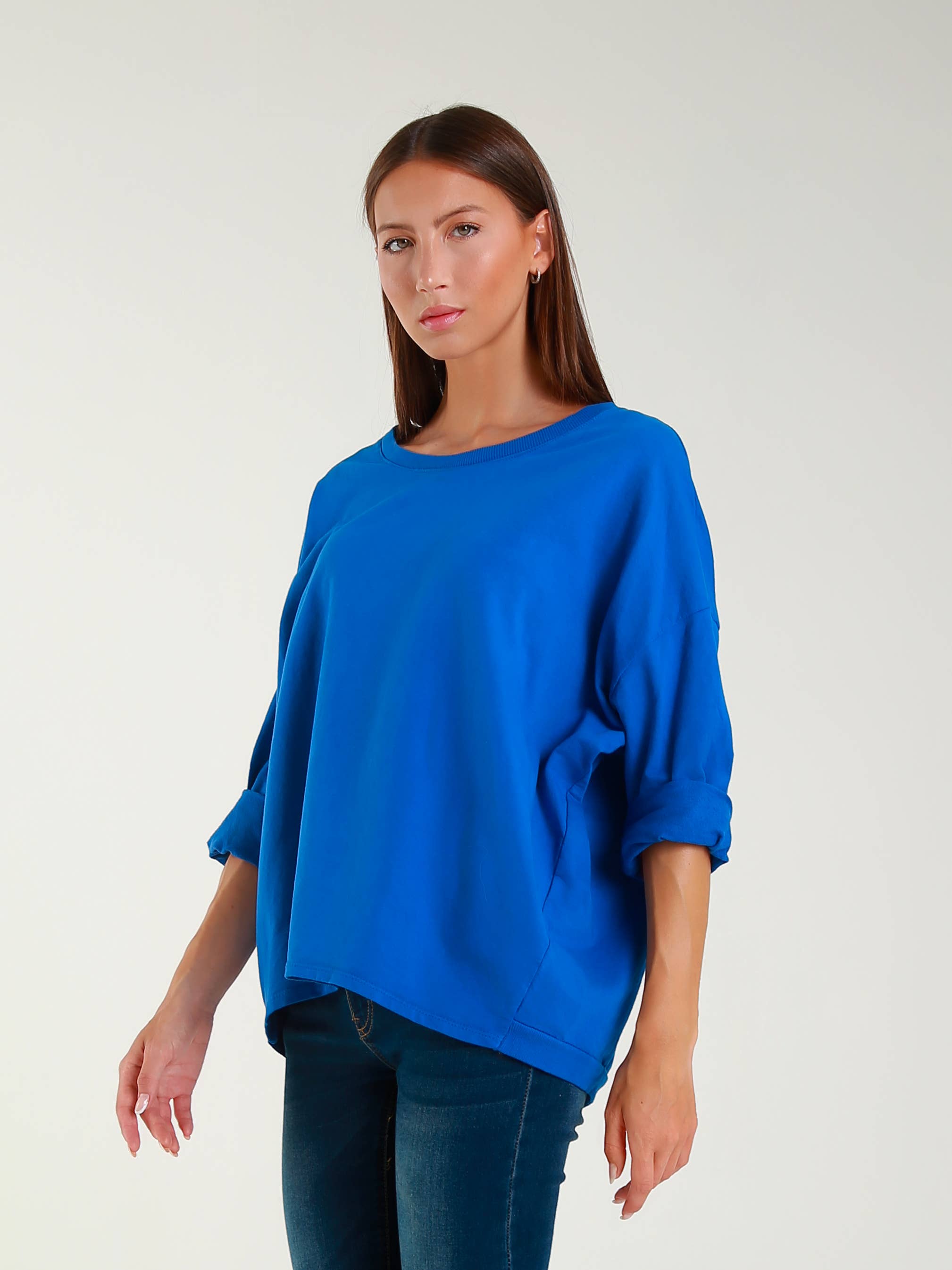 TAMBA - Vente Sweat-shirt – femme - Sweat-shirt à col rond surdimensionné11