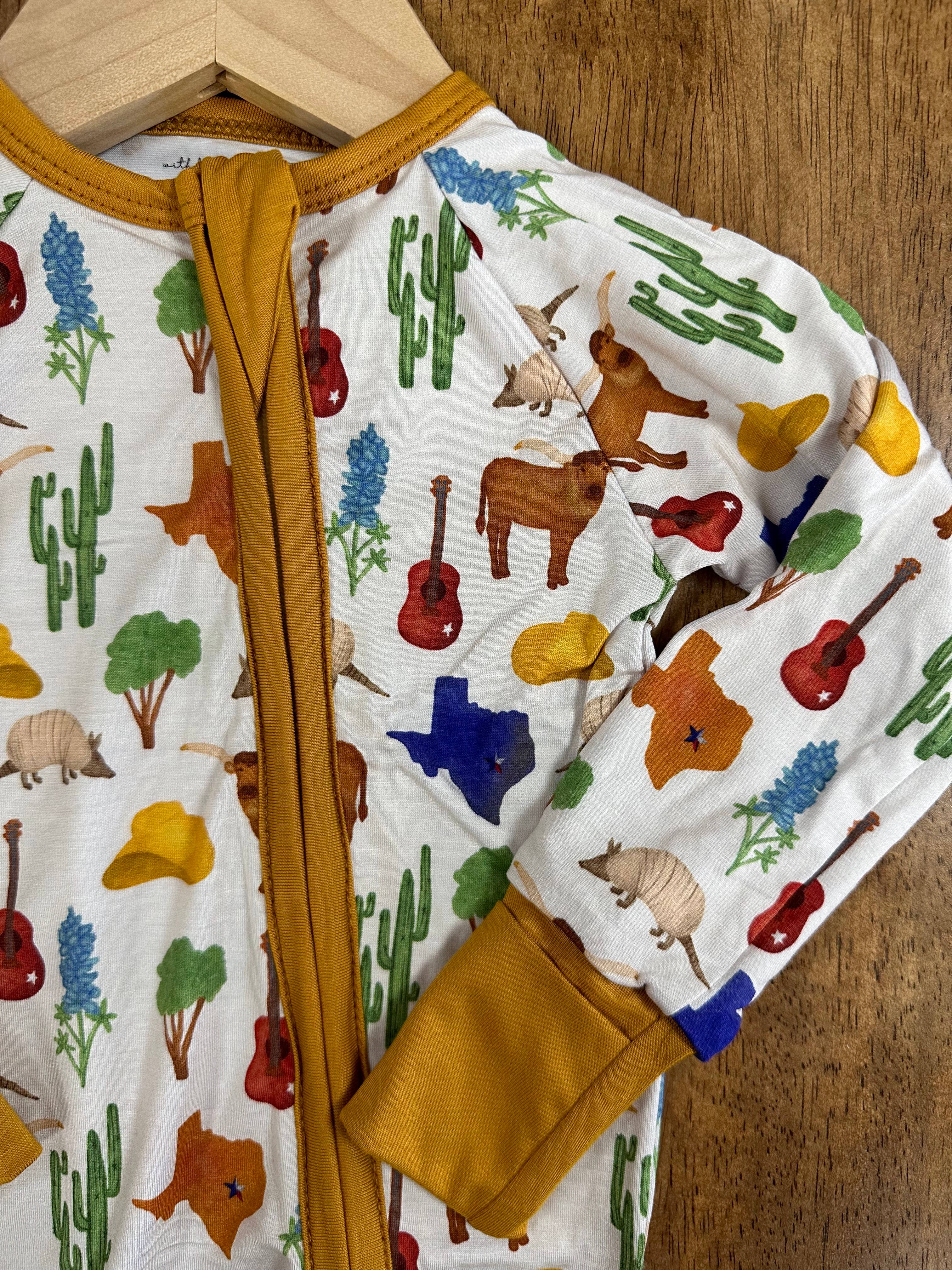 With Love, From Collection – wholesale Sleepsuit – Baby – TEXAS State Bamboo Pajamas6