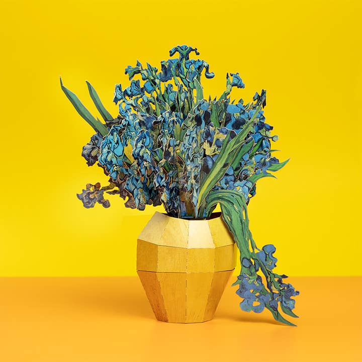 Today is Art Day - Vendita all'ingrosso Fiori finti - Vincent van Gogh - Vaso di Iris - Bouquet di carta