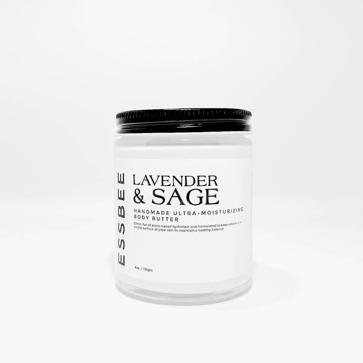 Lavender & Sage Ultra Moisturizing Body Butter for wholesale by Essbee Bath and Body
