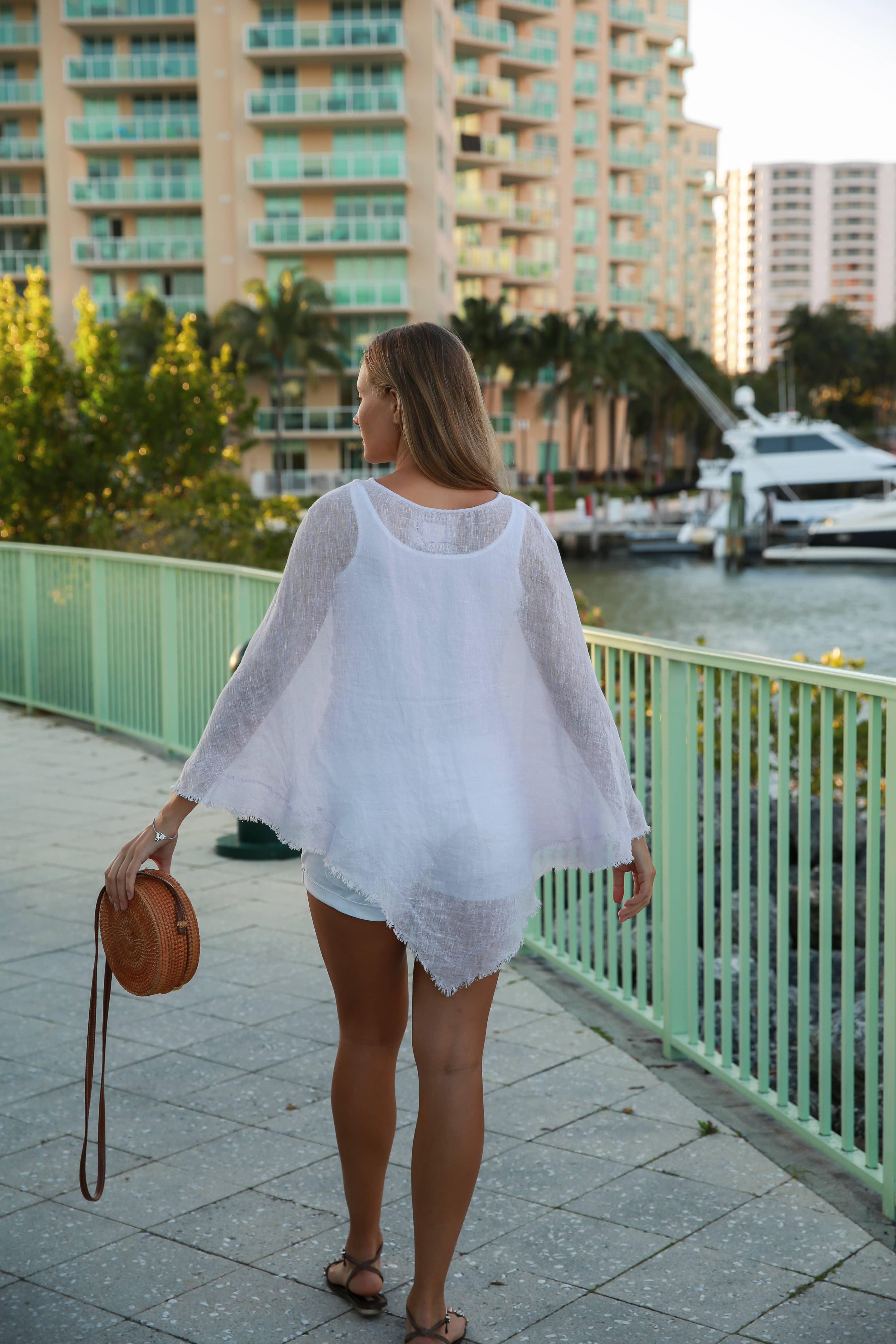 VIKOLINO - Wholesale Poncho - Dames - Linnen transparante poncho10