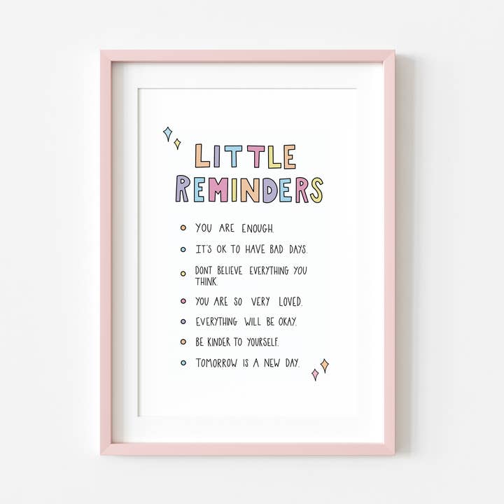 A6 Little reminders art prints for wholesale by Art is my therapy