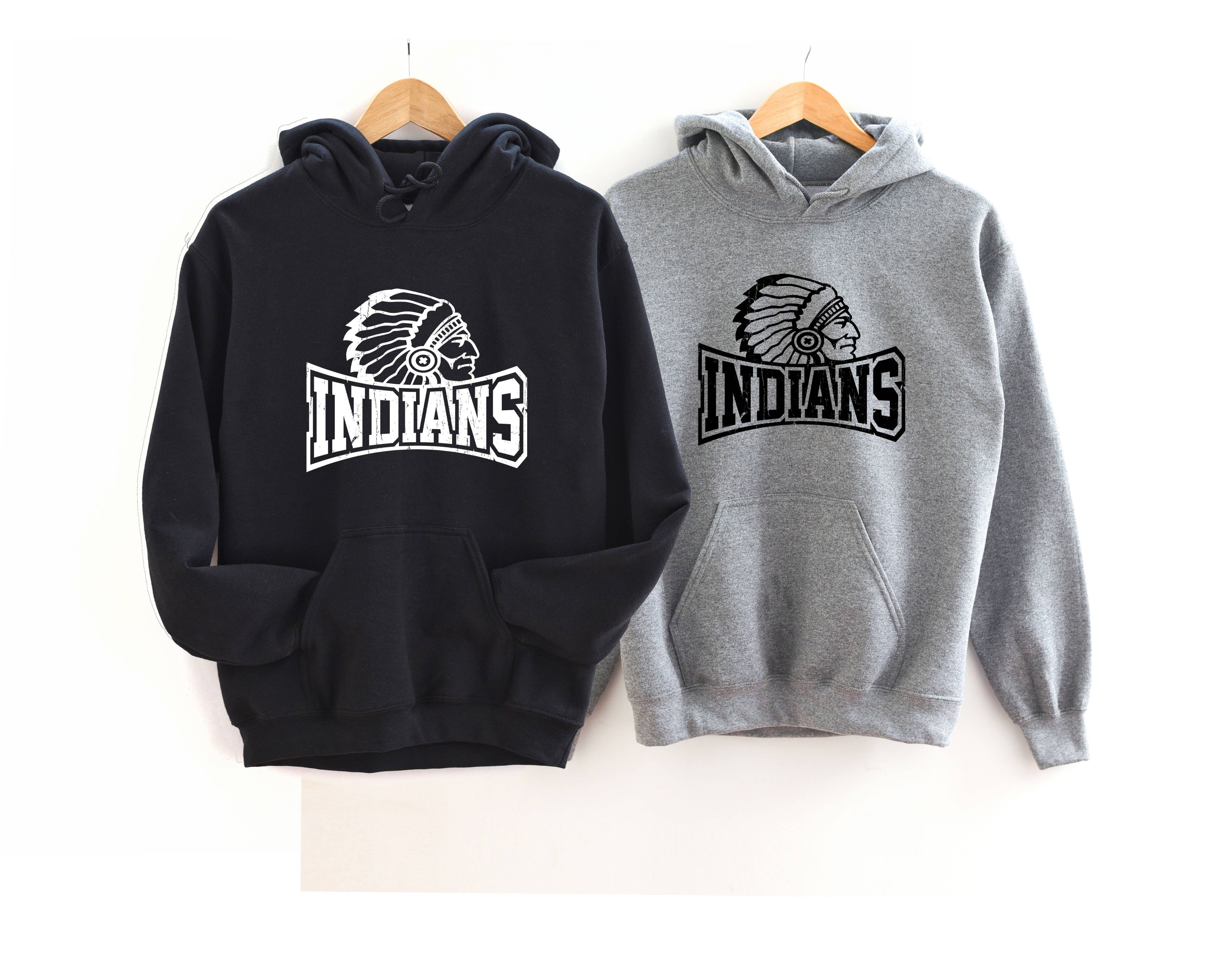 Custom T Story - Wholesale Hoodie - Unisex - Team Mascot Sweatshirt, Indians Team Sweatshirt, Indians