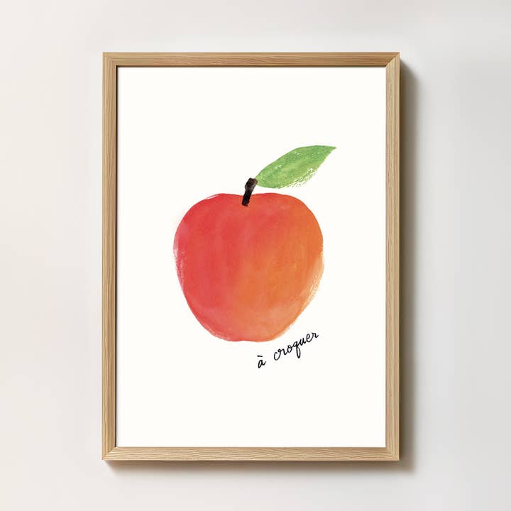 Affiche - Pomme "A croquer" pour la vente par intemporalis