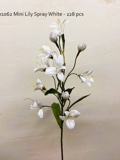 Silk Mini Lily Spray for wholesale by Cappel's Inc.