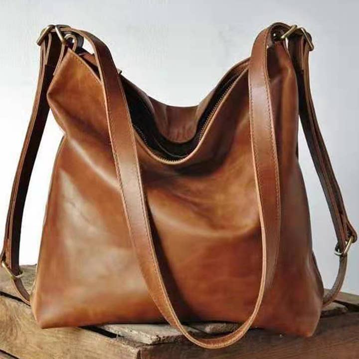 BROWN RETRO PU HANDBAG LEATHER BACKPACK FOR WOMEN_CWAB0563 for wholesale on Faire8