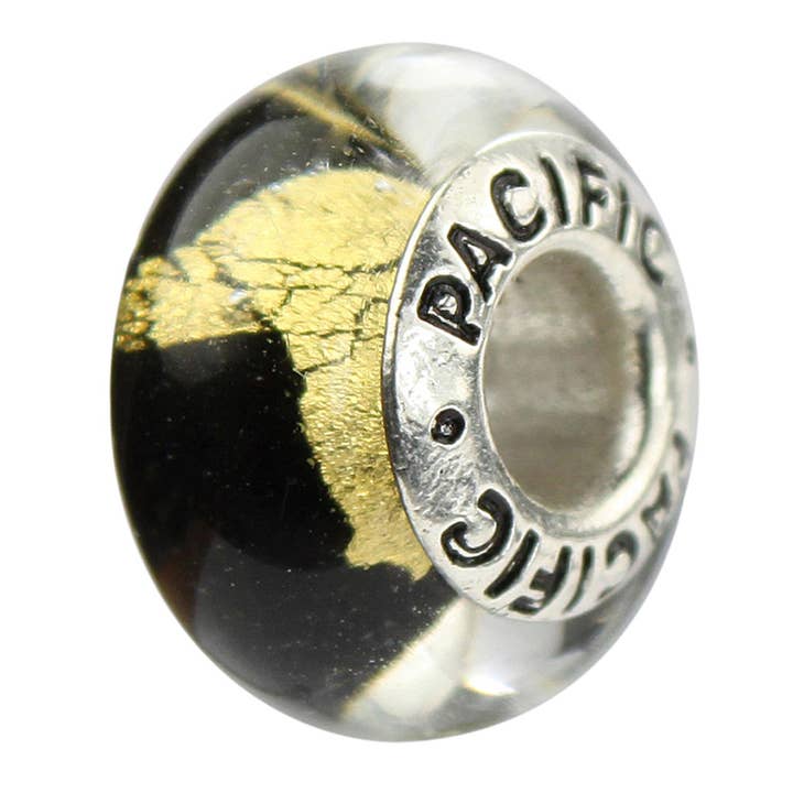 Silver Murano Glass Bead - Bling Bling for wholesale by West Coast Jewelry