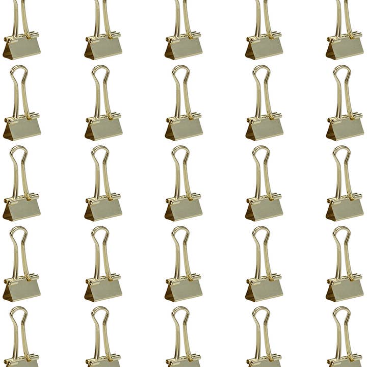 JAM PAPER - Wholesale Binderclip - Binder Clips, Small, 3/4 Inch, Gold Binderclips, 25/Pack4