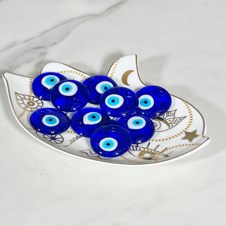 Gypsy Soul - Wholesale Beads - All Seen Evil Eye Glass Bead With Hole - 10 Pcs5