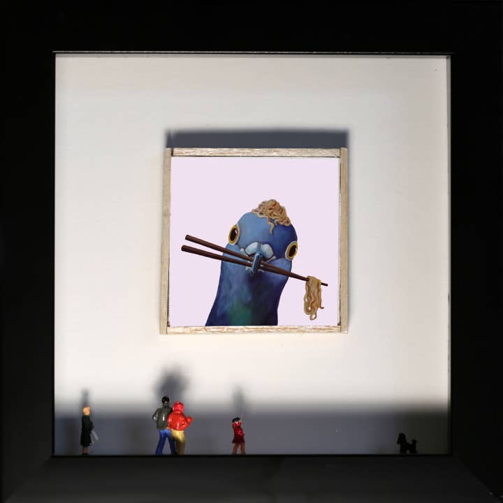 Ramen Pigeon No.20 - Diorama for wholesale by JJ Galloway