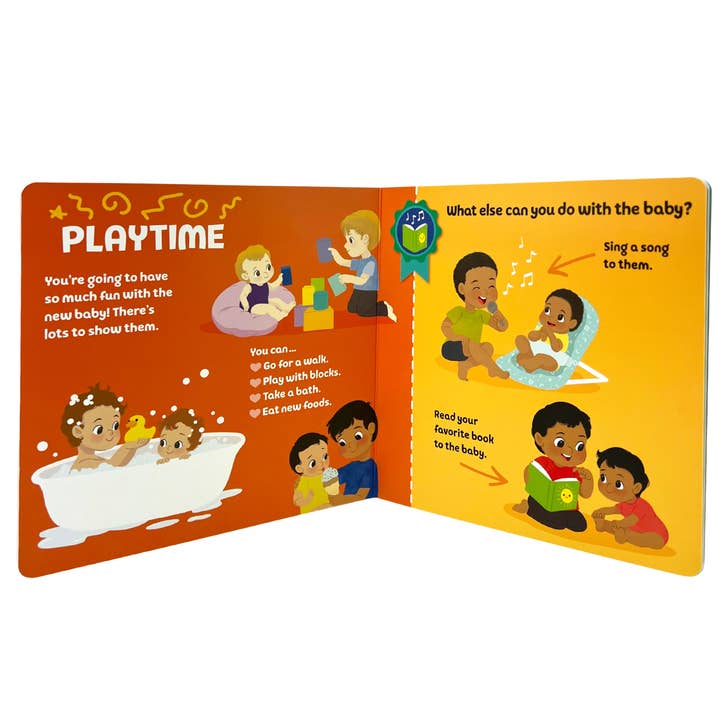 Cottage Door Press - Wholesale Preschool Book (3-5) - Big Brother Club Board Book with Reward Chart & Stickers6