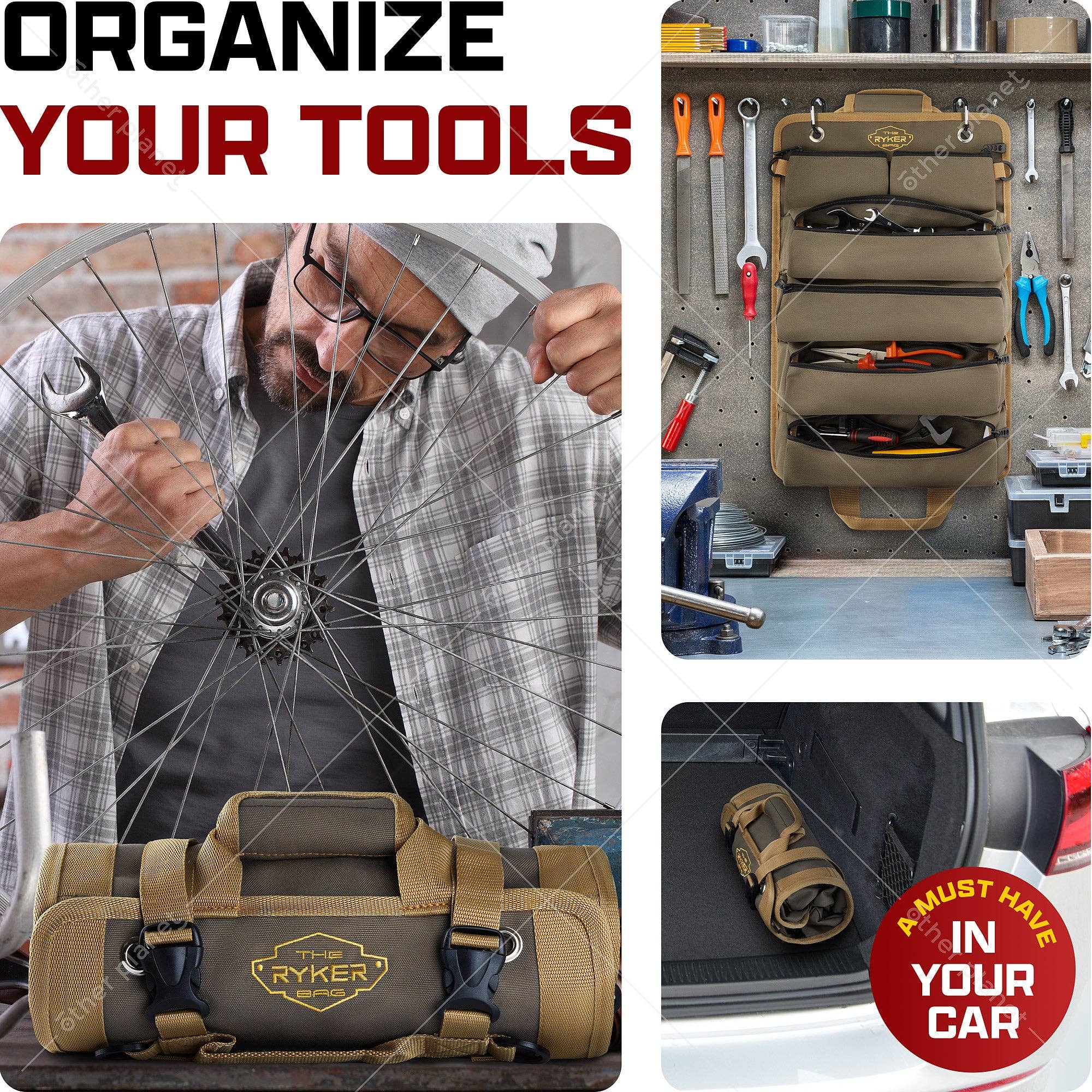 The Ryker Bag – wholesale Tool set – Customized-logo Original Tool Roll Organizer4