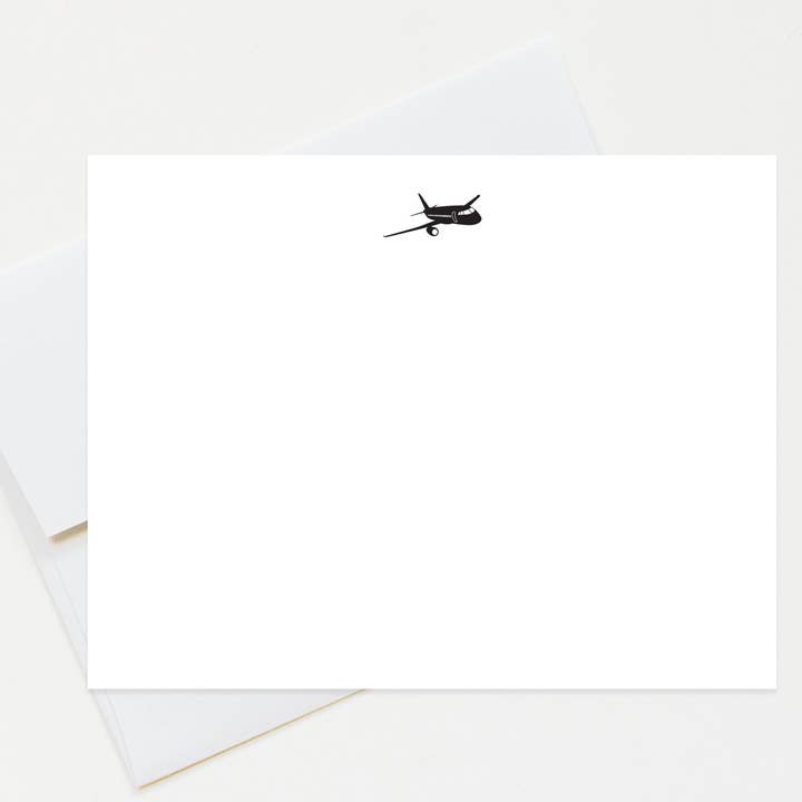 Stationary For Pilot, Correspondence Cards for Business Note, Stationery Gift for Pilot, Stationary with Plane, Thank You Cards & Envelopes for wholesale by Jojostudios