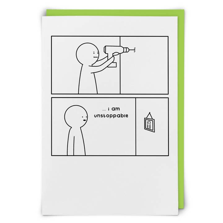 Unstoppable Greeting Card for wholesale by Redback Cards - ALL duties and tariffs paid