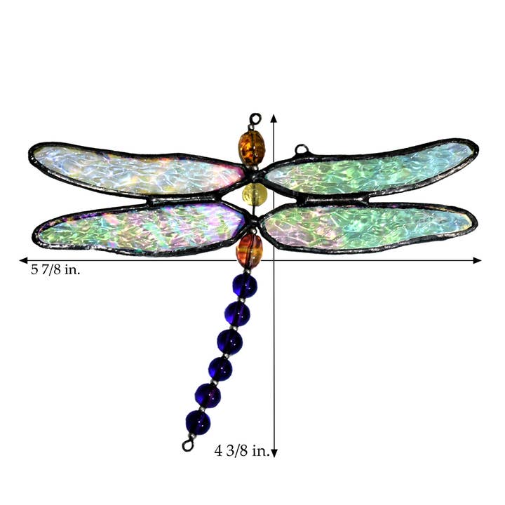 J Devlin Glass Art & Bert Anderson Collection - Wholesale Suncatcher - Stained Glass Dragonfly Suncatcher Ornament J Devlin Orn 112