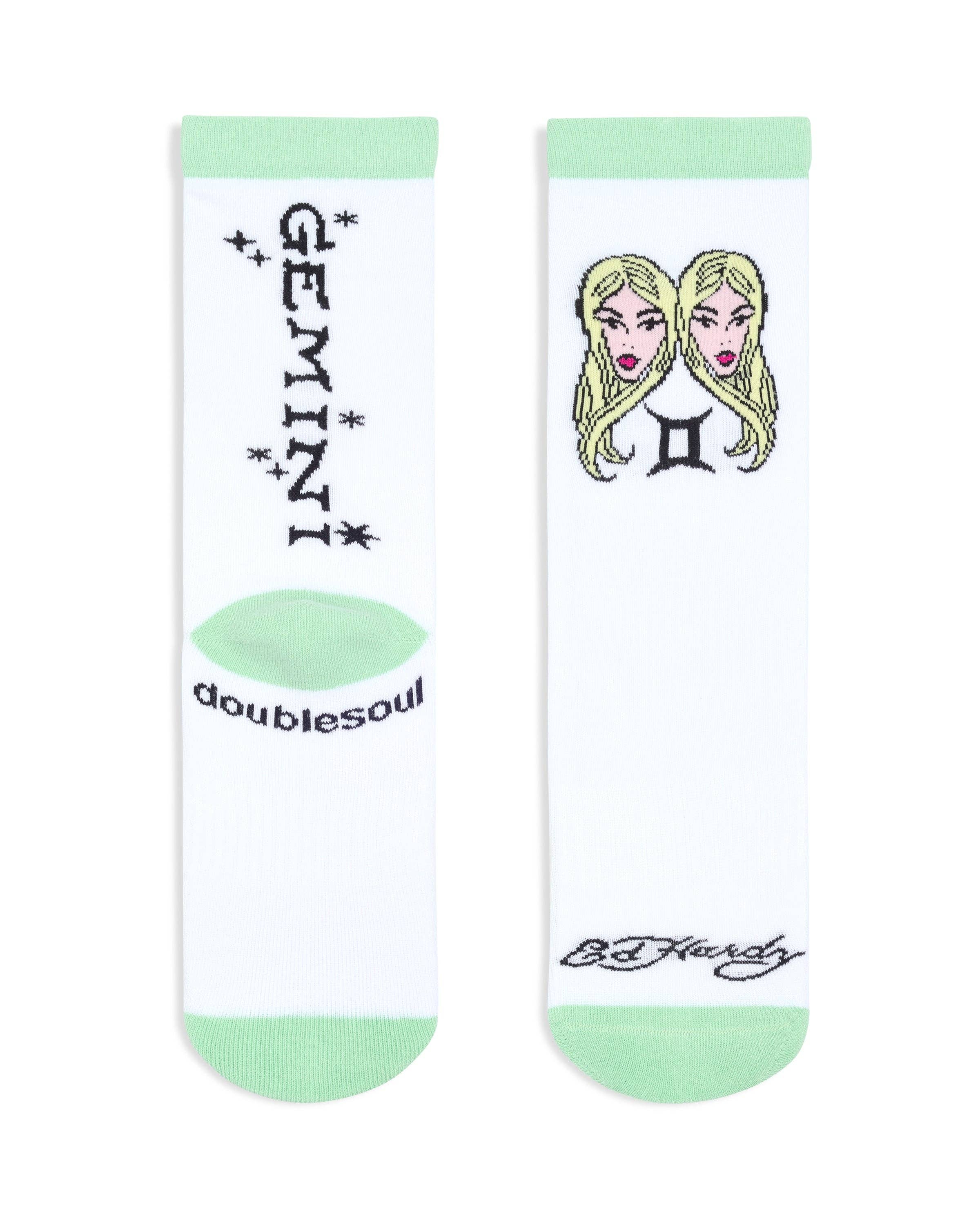 doublesoul - Vente Chaussettes – unisexe - Chaussette haute zodiaque Ed Hardy5