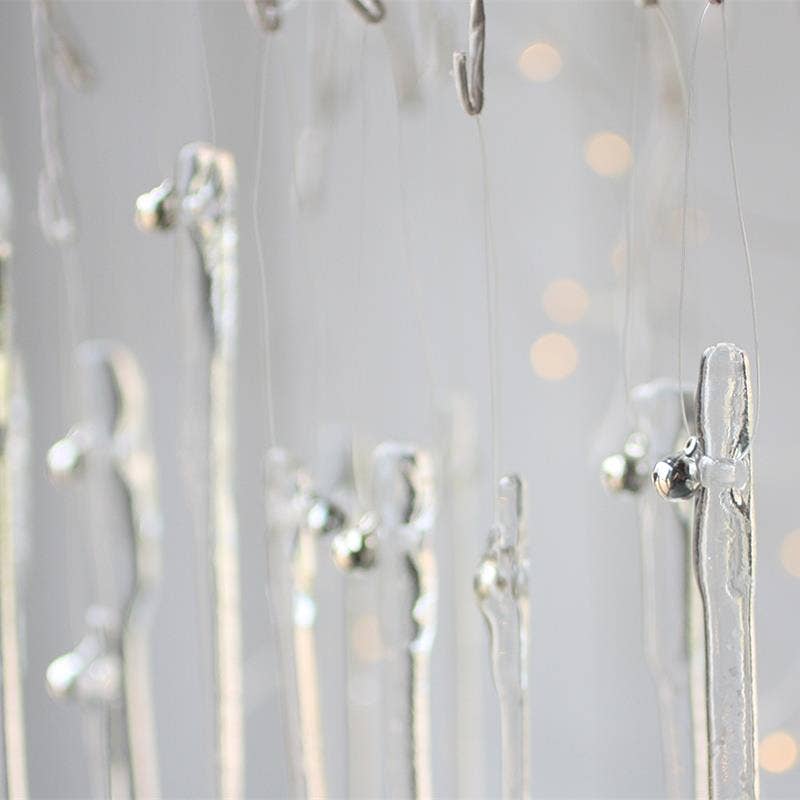 molten wonky – wholesale Ornament – Glitter Icicles1