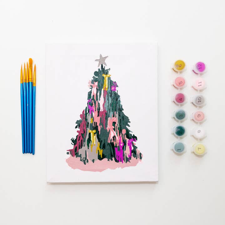 Can We Get More Tinsel by Nysha Lilly Holiday Paint by Numbers Framed Mini for wholesale by paint anywhere