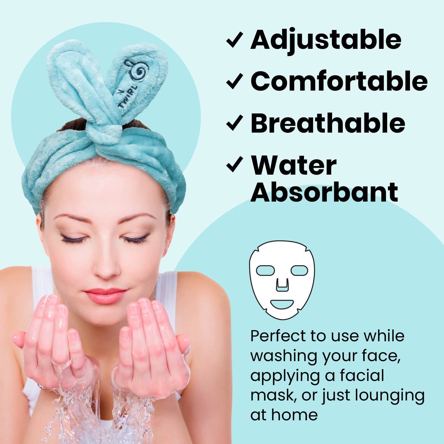 Lindo – wholesale Spa headband – Lindo Twist-N-Twirl Face Wash Headband6