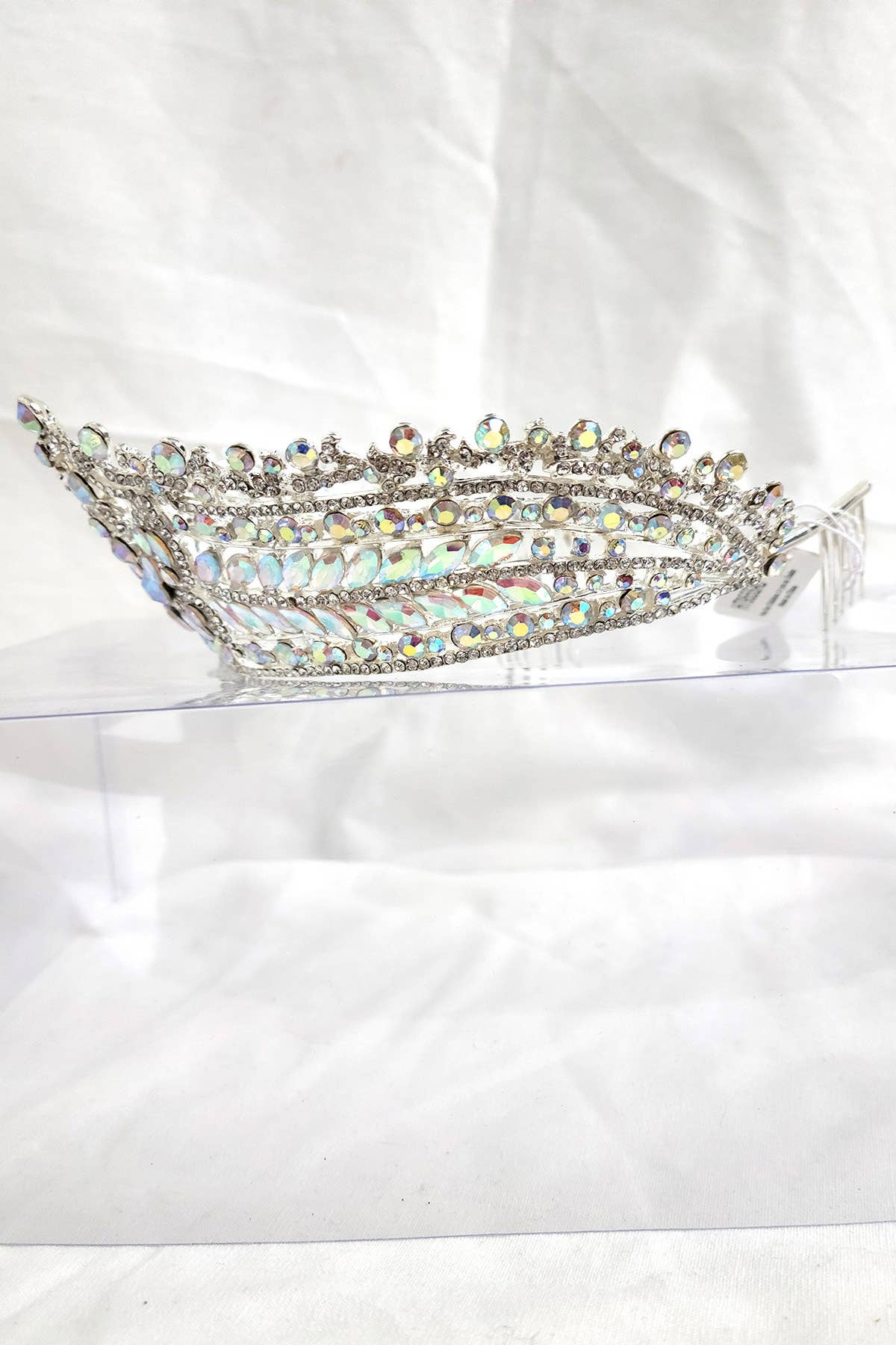 Chicas – Großhandel Tiara – Damen – Schmetterlings-Tiara mit Juwelen und Edelsteinen HT9554
