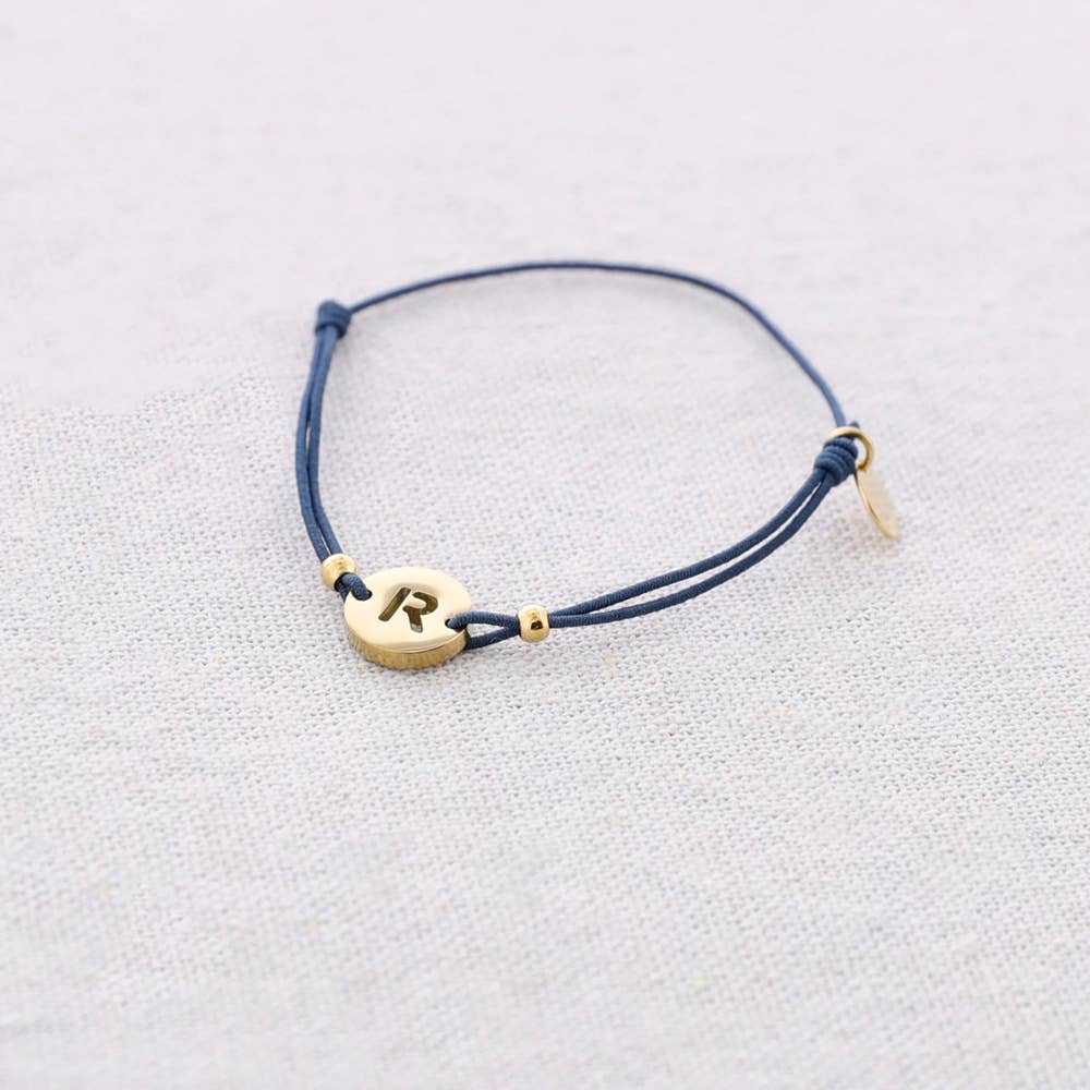 Sonata – wholesale Charm/dangle bracelet – Elastic Bracelet Steel Initial Letter R10