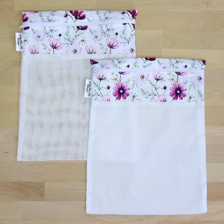 Little Miss M Designs - Wholesale Grocery/shopping bag - Pink Dandelion Produce Bag / Wash Bag1