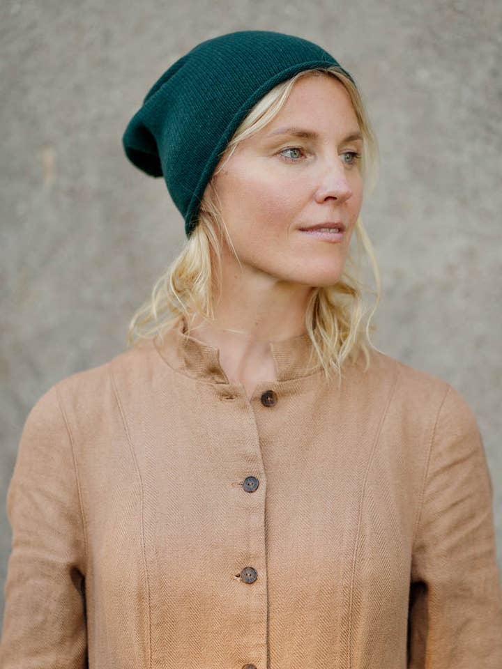 Junko – Bonnet en laine mérinos et cachemire pour la vente par Son de Flor