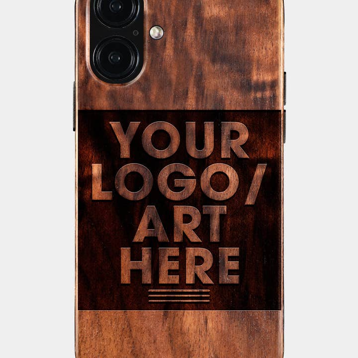 Personalisierte iPhone 16 Plus Hülle - MagSafe Individuell geschnitzte Holz iPhone 16 Plus Abdeckung für den Großhandel von Engraved In Nature