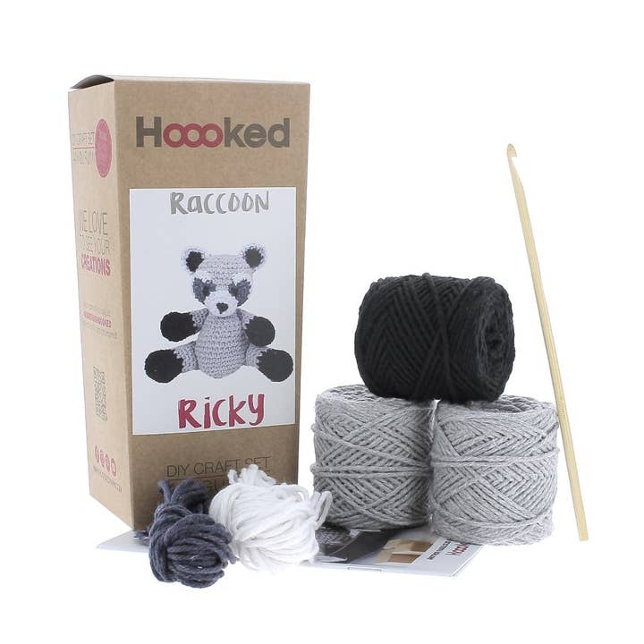 Hoooked Yarns - Wholesale Knitting/Crochet Supplies - DIY Crochet Kit Raccoon Ricky