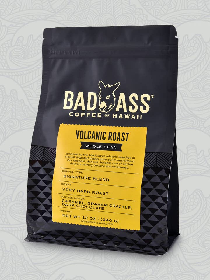 Signature Blend Volcanic Roast | 12oz Bag for wholesale by Bad Ass Coffee of Hawaii