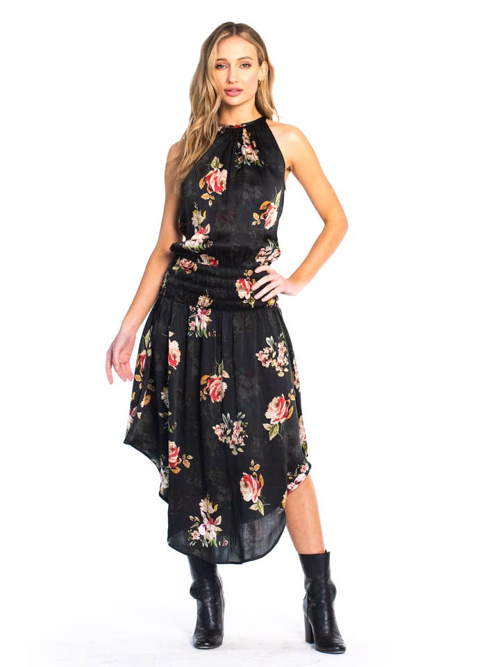 CHARCOAL SHANE SLEEVELESS DRESS for wholesale by Tolani